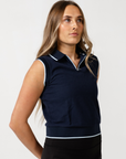 Vanguard Womens Sleeveless Polo Navy