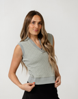 Titan Womens Blade Sleeveless Polo Slate Green
