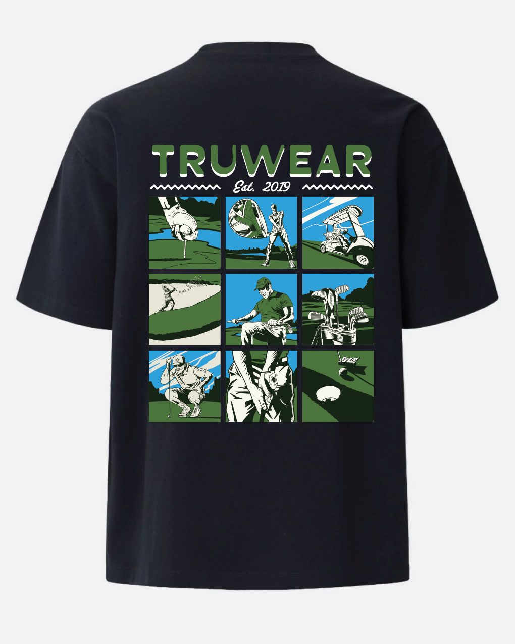 TRUWEAR Back Nine Faze Heavyweight Tee | Golf Graphic Tee