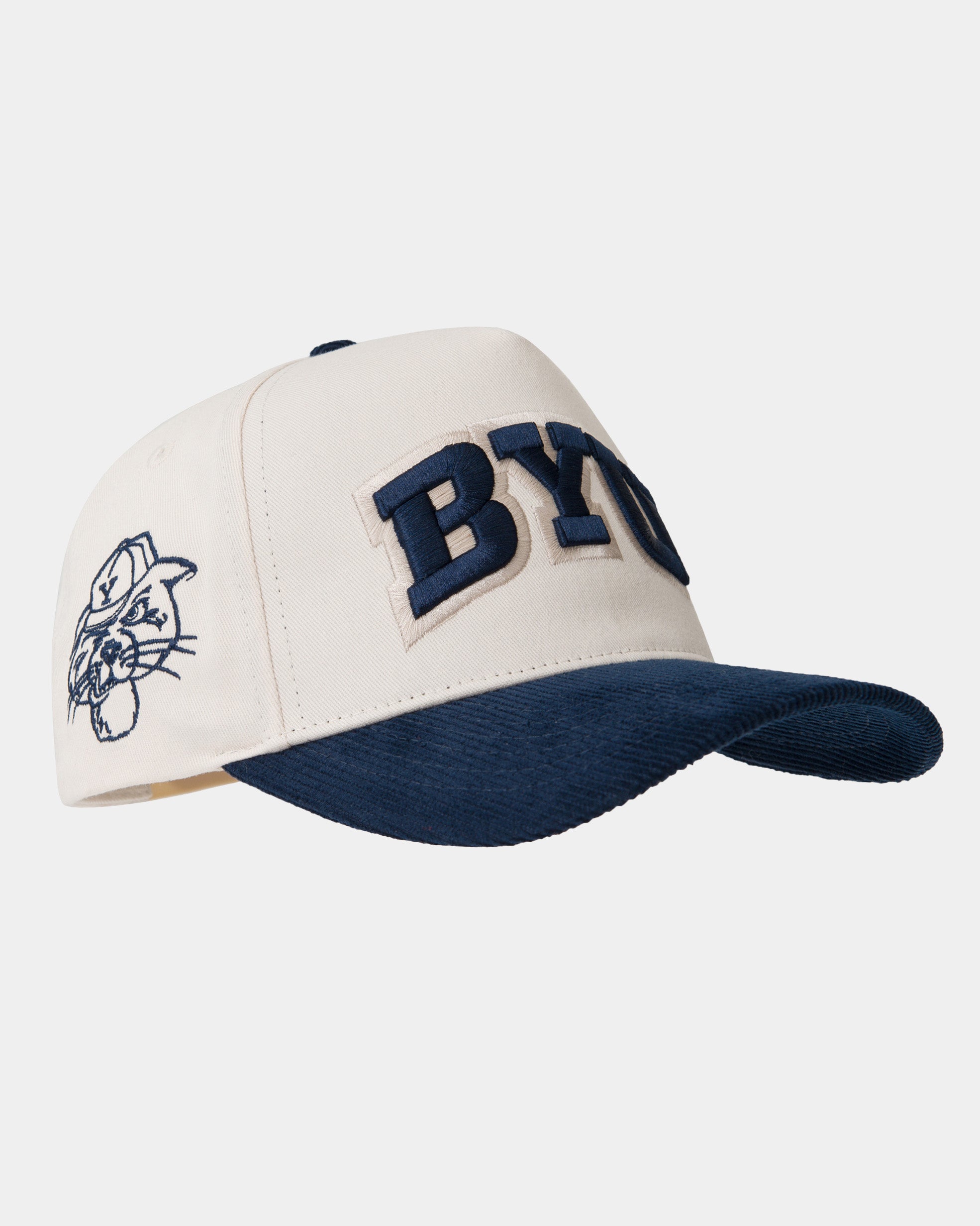 BYU Fade Hat Cougars Navy Corduroy Brim
