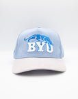 BYU Light Blue & Grey Brim Suede Fade Hat