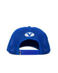 BYU Big Cougar Bunker Trucker Hat Royal Blue Kids