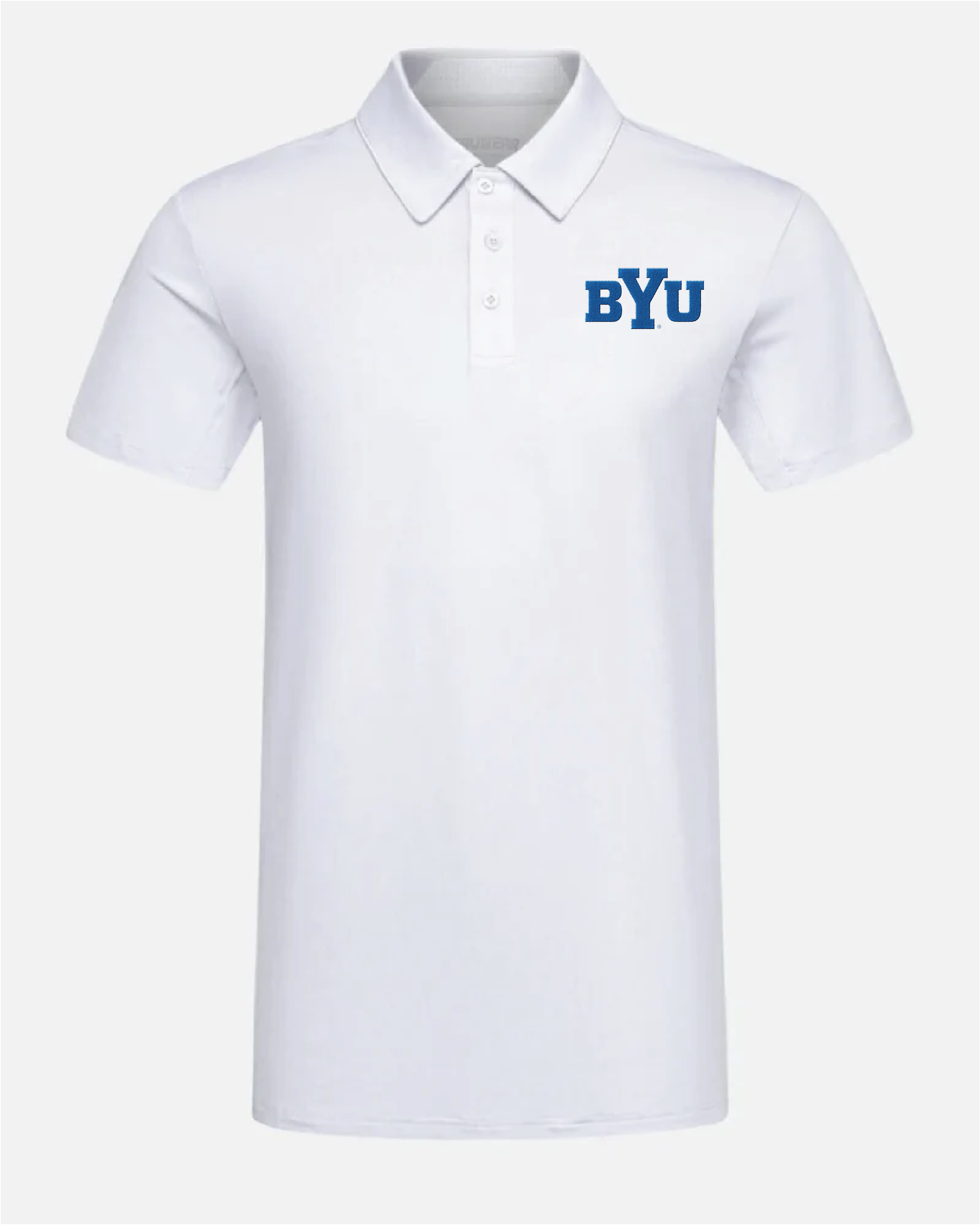 BYU Crest 2.0 Light Grey Polo
