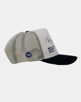 Bunker Trucker Hat Natural Navy Campus BYU