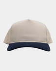 Cream Navy Cord Brim Fade Hat - Cream
