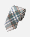 Immortal Crème Green Plaid Tie