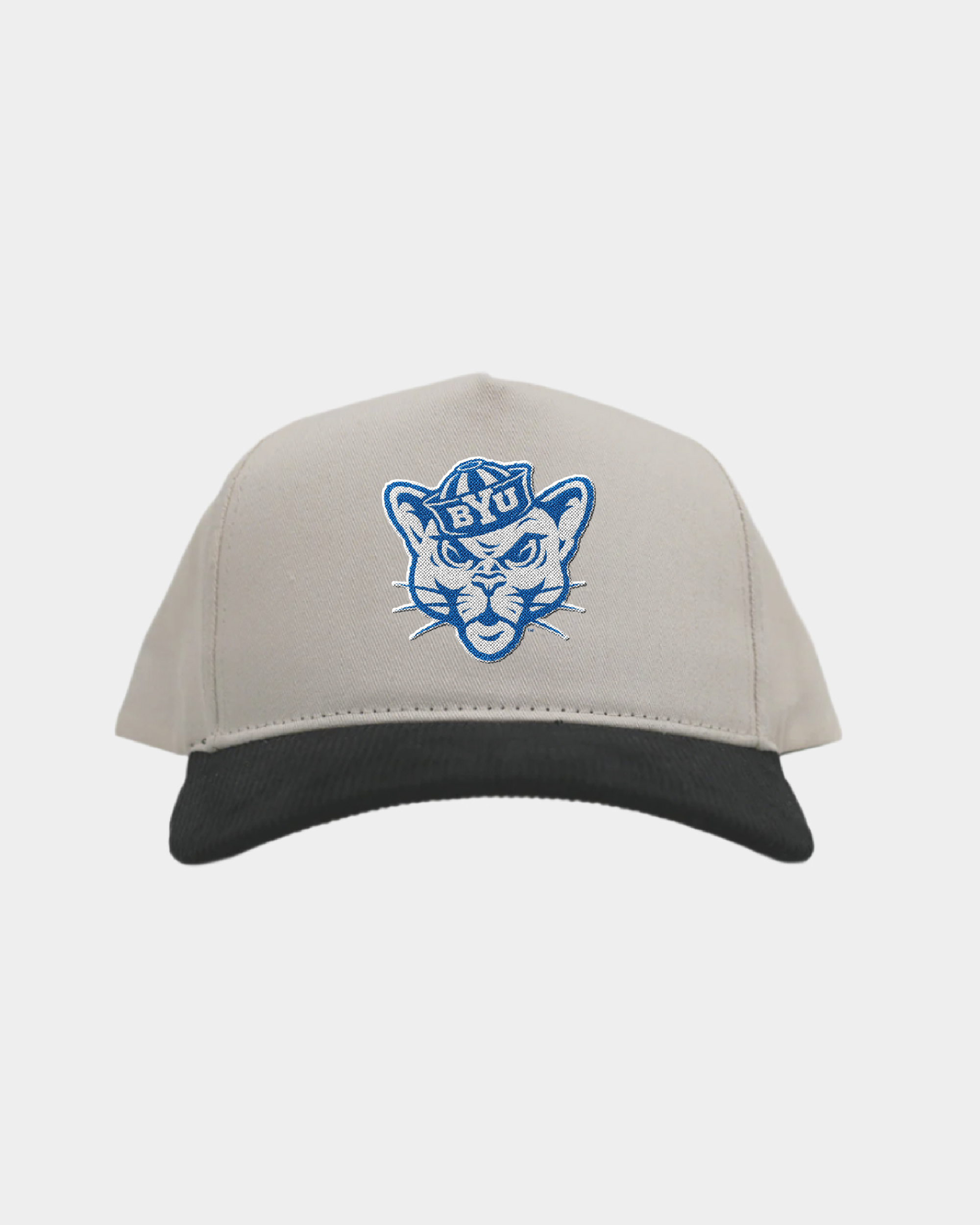 BYU Cream Black Cord Brim Fade Hat