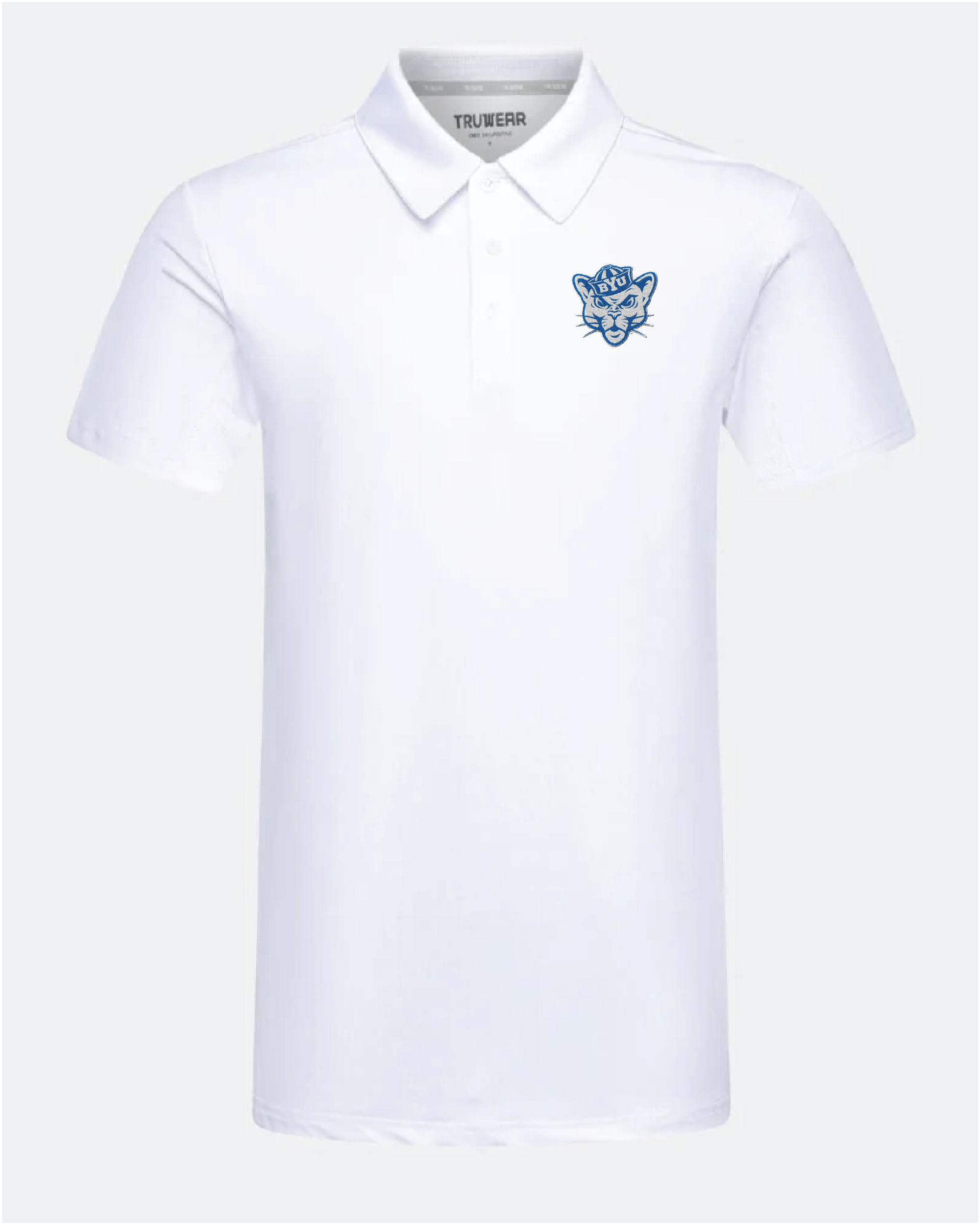 BYU Crest 2.0 White Polo