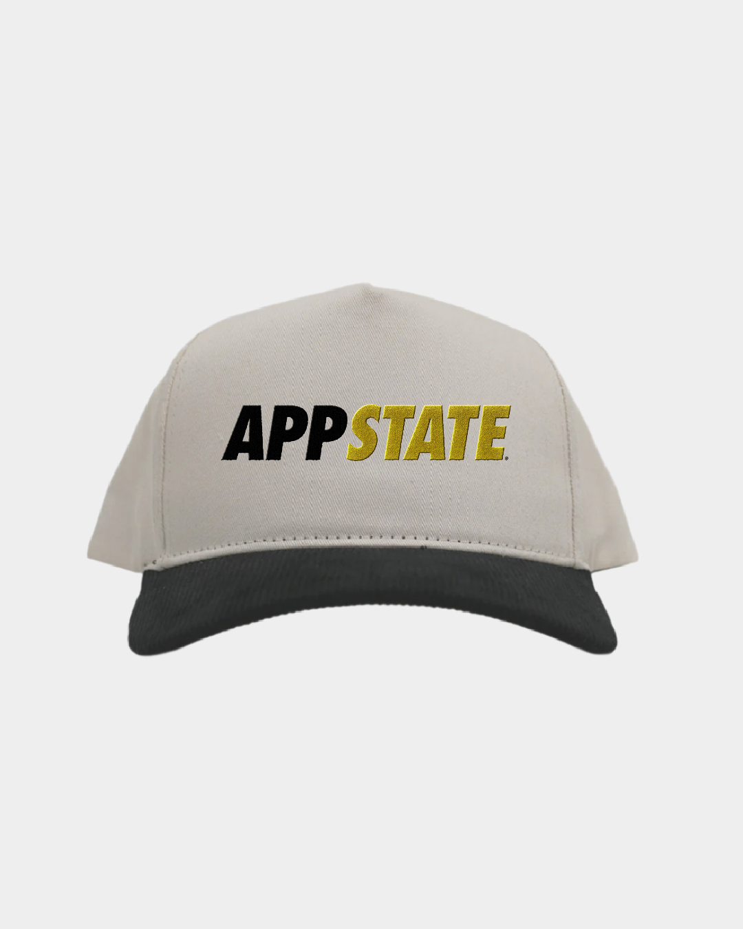 App State Cream Black Cord Brim Fade Hat