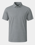 Elevation Light Grey Houndstooth Polo Front