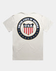 4th of July USA Golf Faded Bone T-shirt