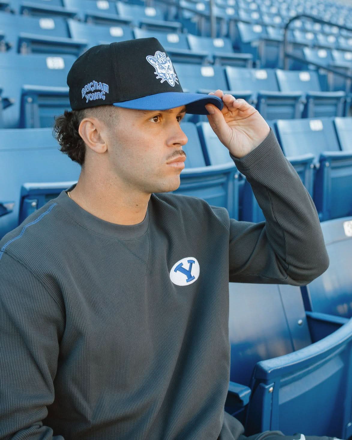 BYU Fade Hat Black Royal Blue