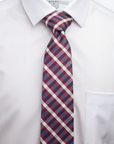 Immortal Tie Checkered Red White Navy - Red