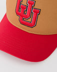 UofU Fade Hat Tan Red UofU