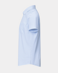 Phenom Classic Light Blue Striped Short Sleeve Dress Shirt