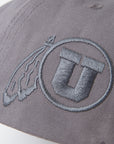UofU Fade Hat Grey Round UofU