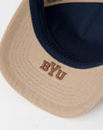 BYU Fade Hat Navy Tan Reversed Brigham