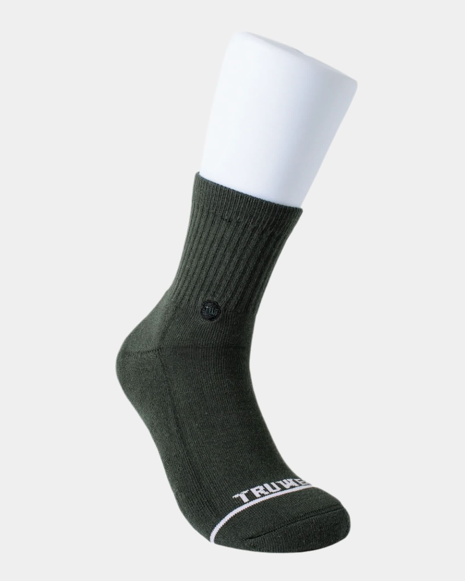 Paramount Dark Green Dress Socks - All-Day Comfort & Moisture-Wicking | TRUWEAR Quarter Paramount Dark Green Dress Socks - All-Day Comfort & Moisture-Wicking | TRUWEAR Quarter