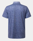 Elevation Polo Tiger Stripe Steel Blue