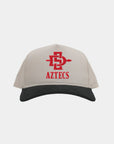 SDSU Cream Black Cord Brim Fade Hat