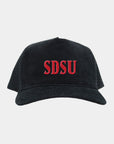 SDSU Black Full Cord Fade Hat