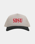 SDSU Cream Black Cord Brim Fade Hat