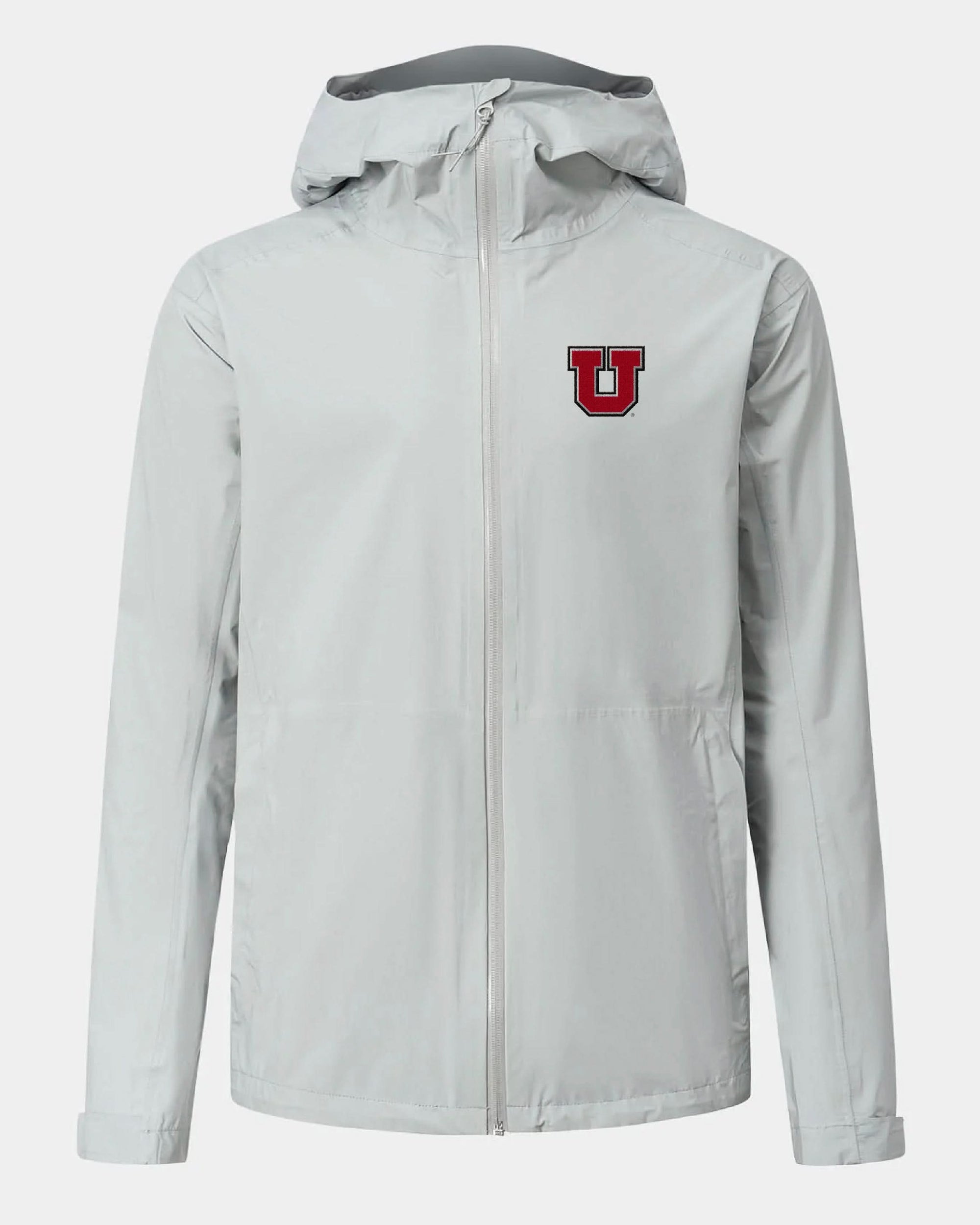 UofU Voyage Rain Jacket Light Grey