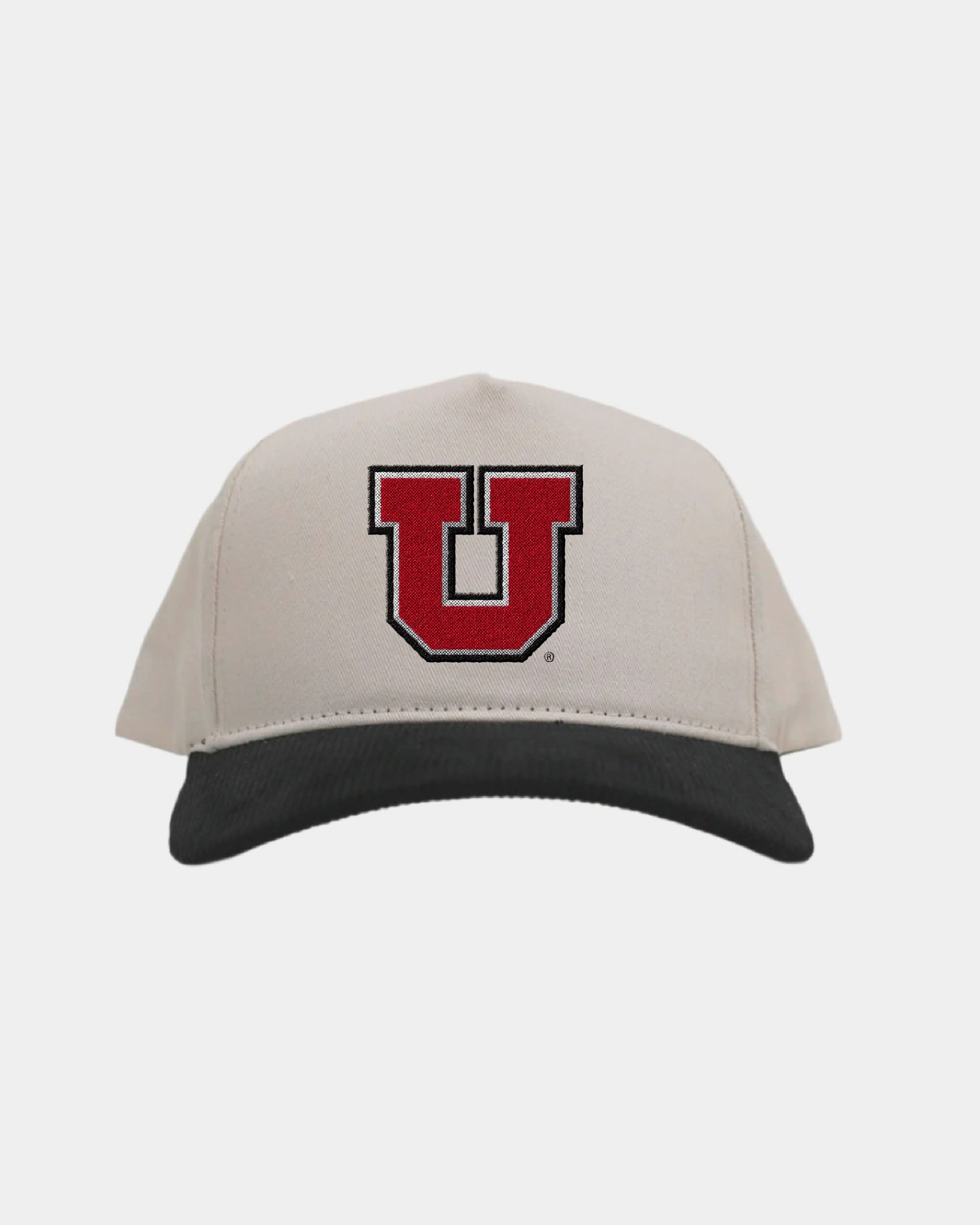 UofU Cream Black Cord Brim Fade Hat