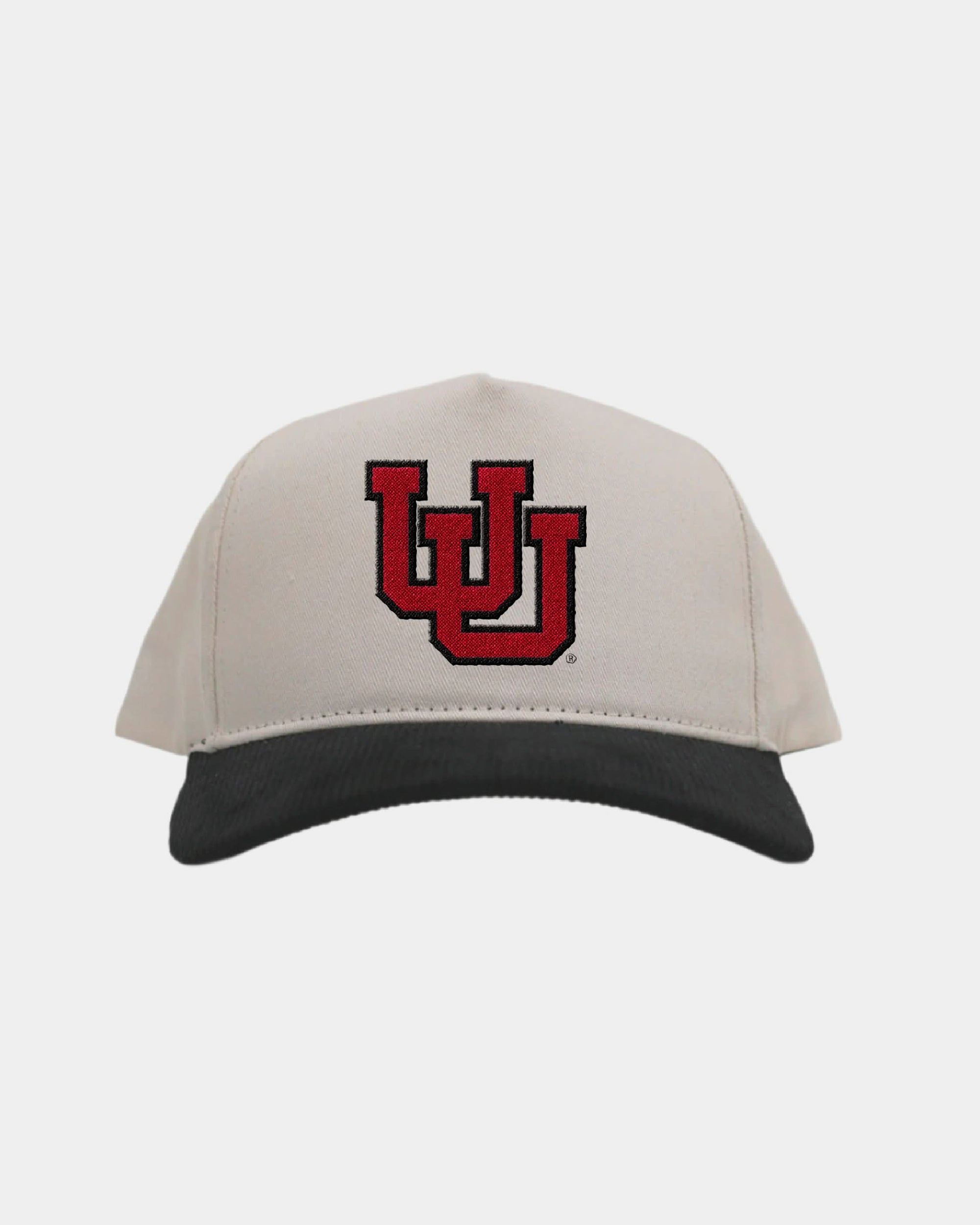 UofU Cream Black Cord Brim Fade Hat