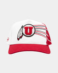 UofU Fade Hat RedWht Stripe Uniform Hat Utes