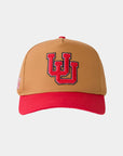 UofU Fade Hat Tan Red UofU