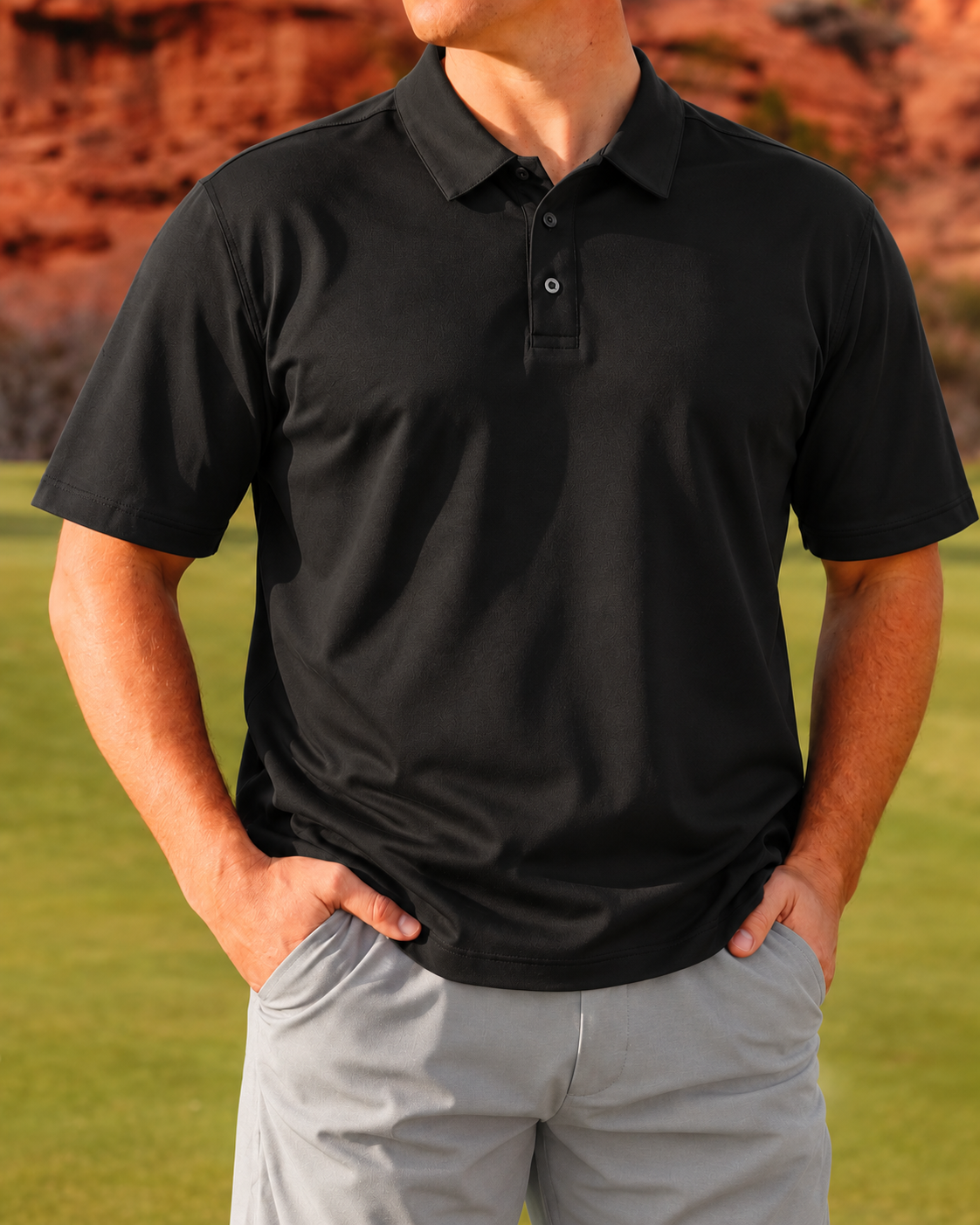 Crest 2.0 Black Polo – Sleek and Professional Look | TRUWEAR
