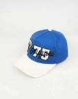 BYU Fade Hat Royal Natural Brim 2 Logo Y – side angle