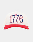 Truwear 4th of July USA 1776 Fade Hat Cream & Red Corduroy Front