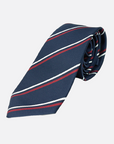Immortal Navy & Red Striped Dress Tie