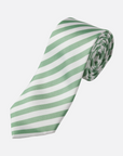 Immortal Green & White Striped Dress Tie