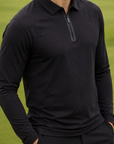 Legacy Long Sleeve Black Polo