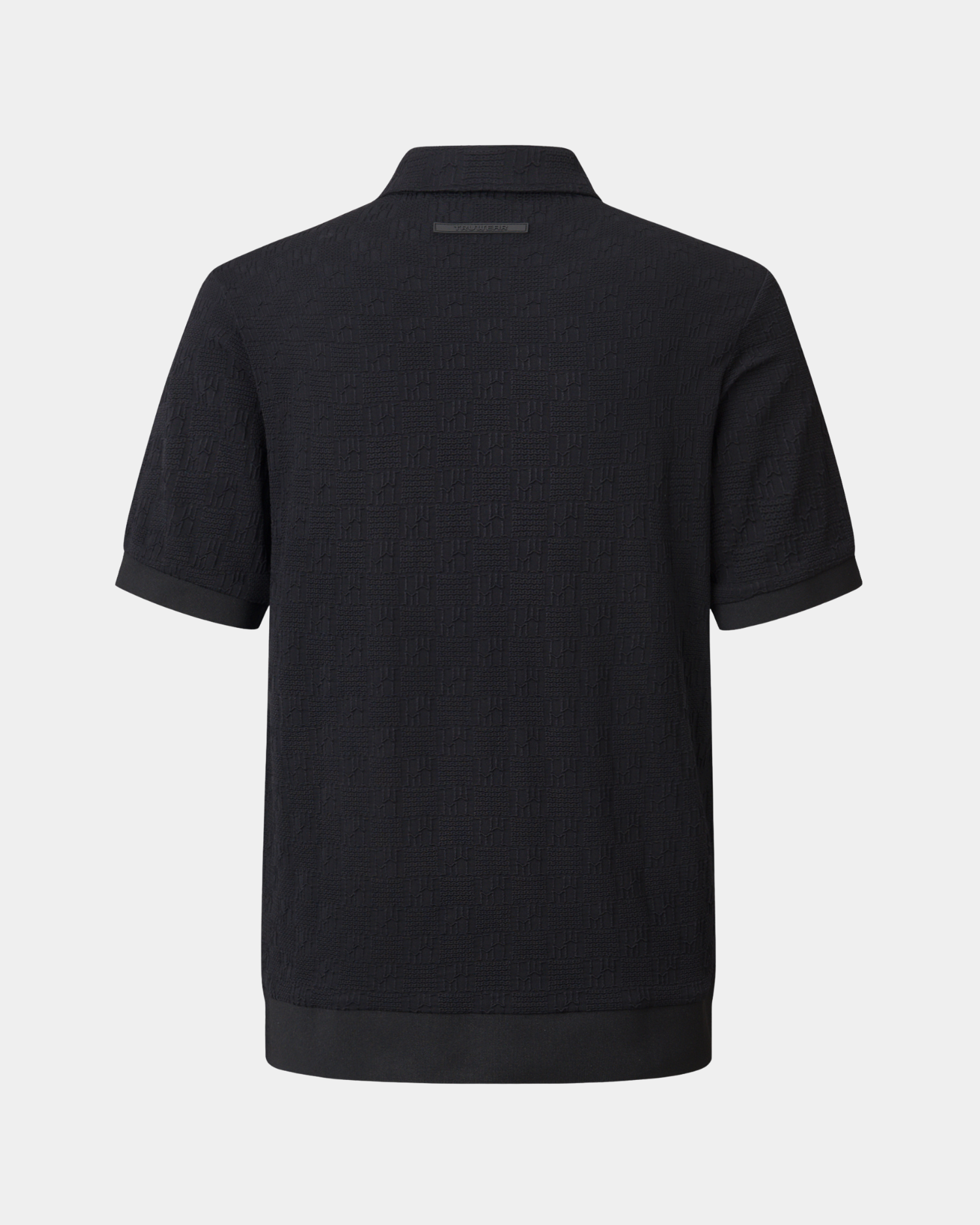 TRUWEAR Titan Zip Polo – Black | Stretch Performance Golf Polo