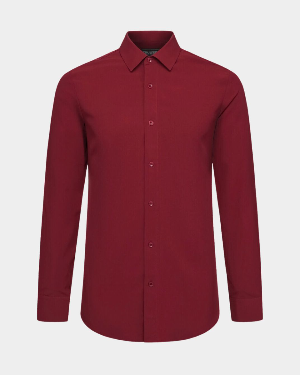 Dark maroon top dress shirt