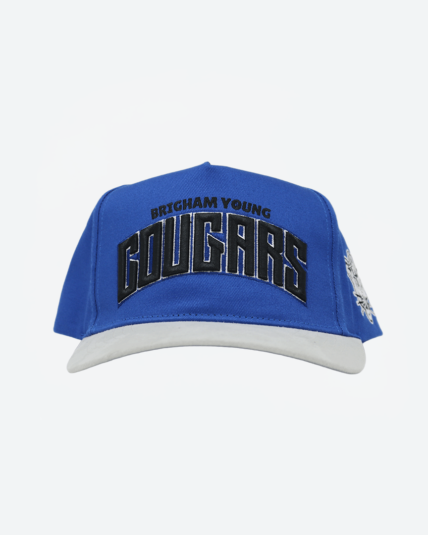 Cougars Royal Blue Grey Brim Hat Kids