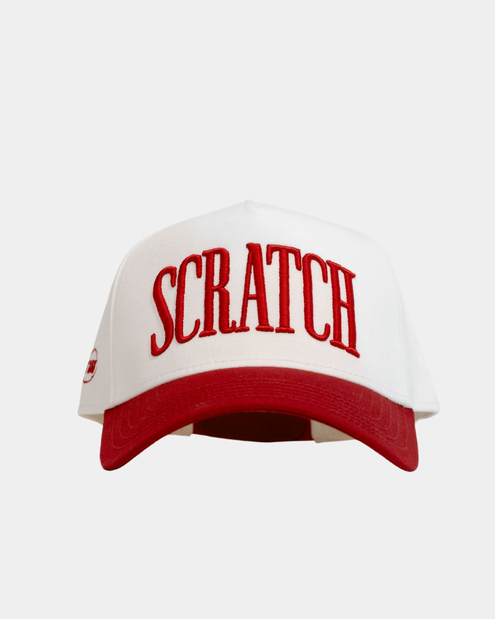 shadows キャップ ホワイト/バーガンディ TRUWEAR Scratch Golf Fade Hat | Structured Golf Snapback Cap