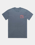 4th of July 1776 USA Faded Indigo T-shirt