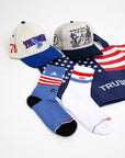 4th of July Light Blue Patriotic Socks