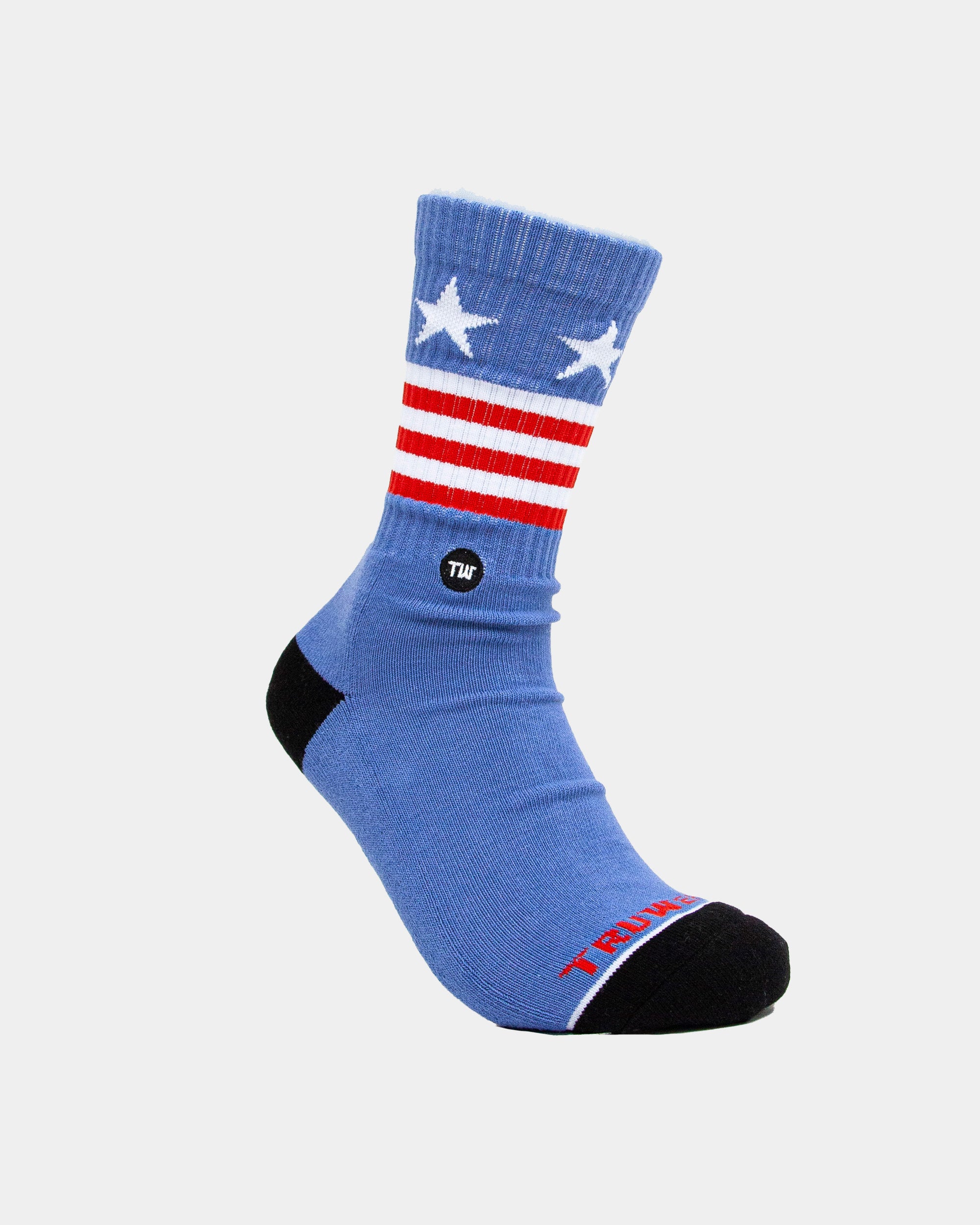 4th of July Light Blue Patriotic Socks