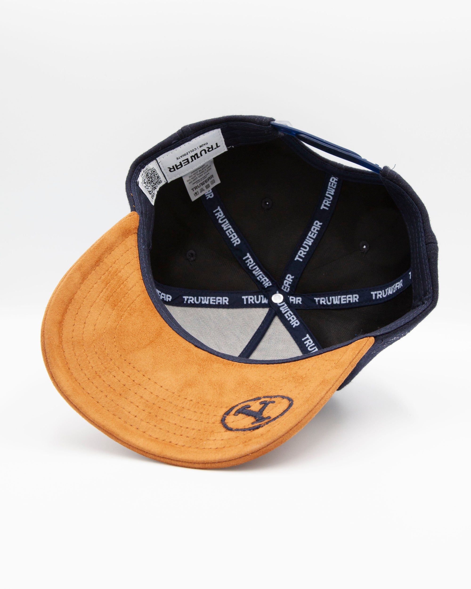 BYU Stacked Navy &amp; Tan Suede Brim Fade Hat
