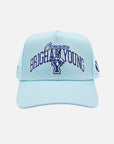 BYU Powder Blue Embroidered Trucker Hat