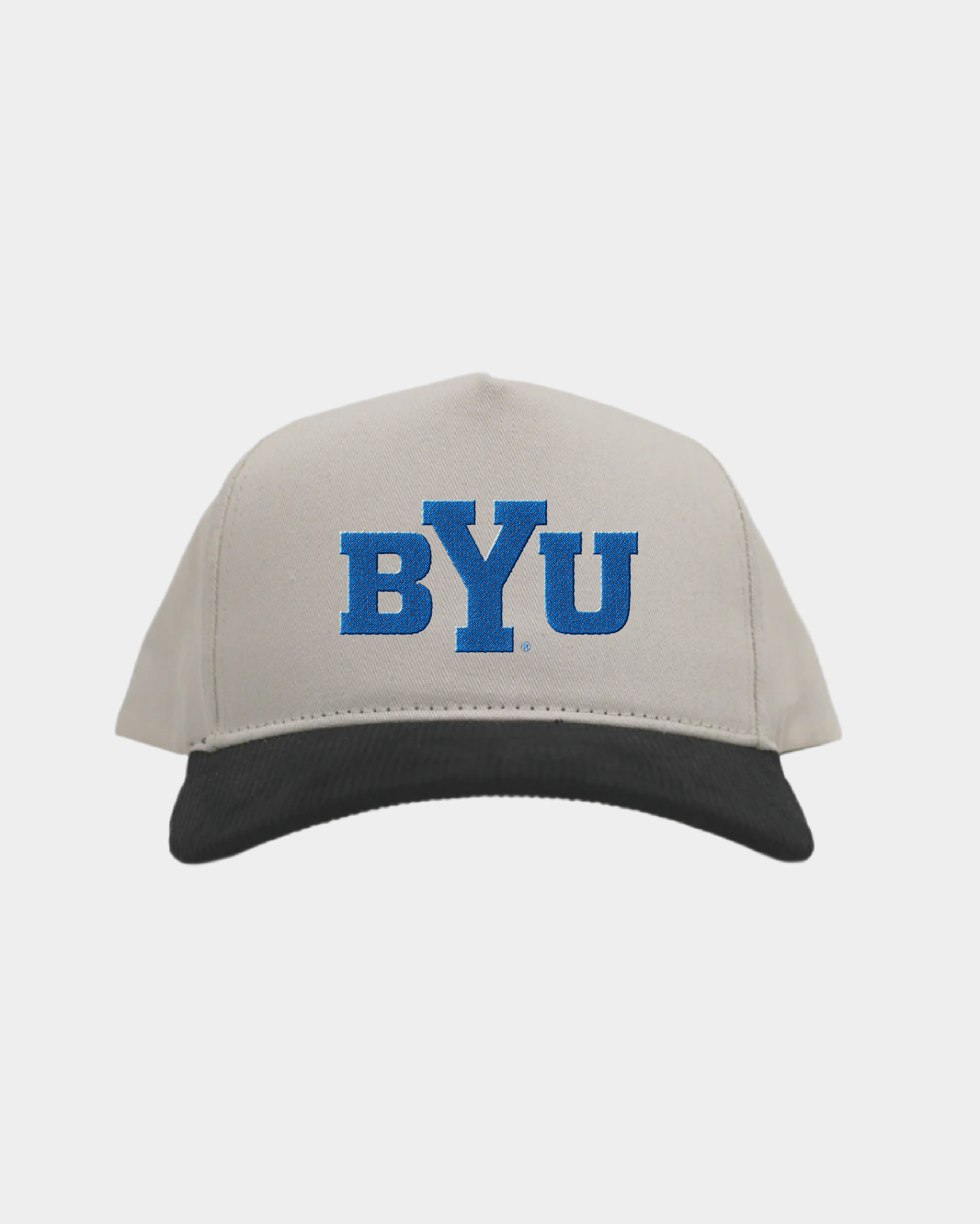 BYU Cream Black Cord Brim Fade Hat