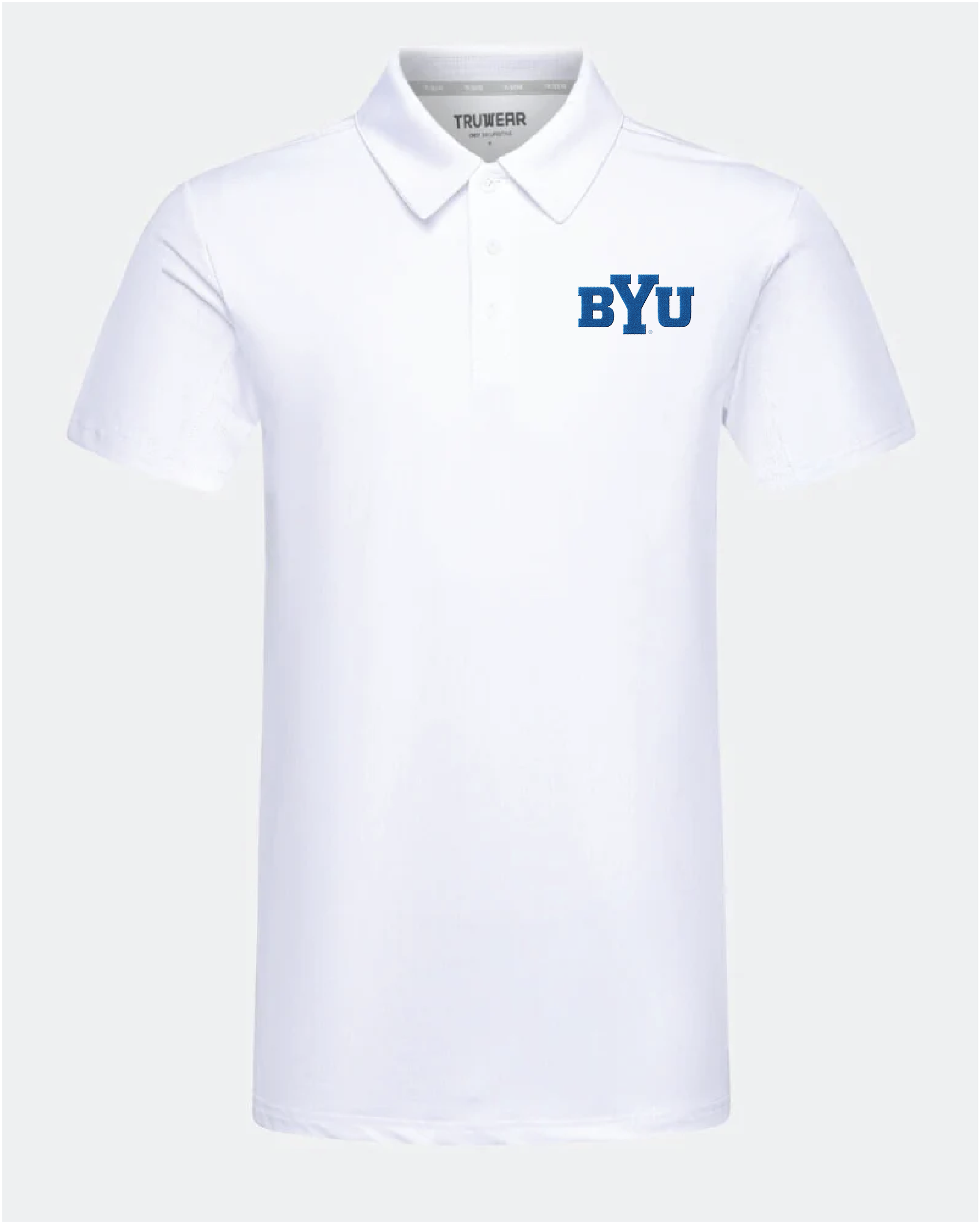 BYU Crest 2.0 White Polo