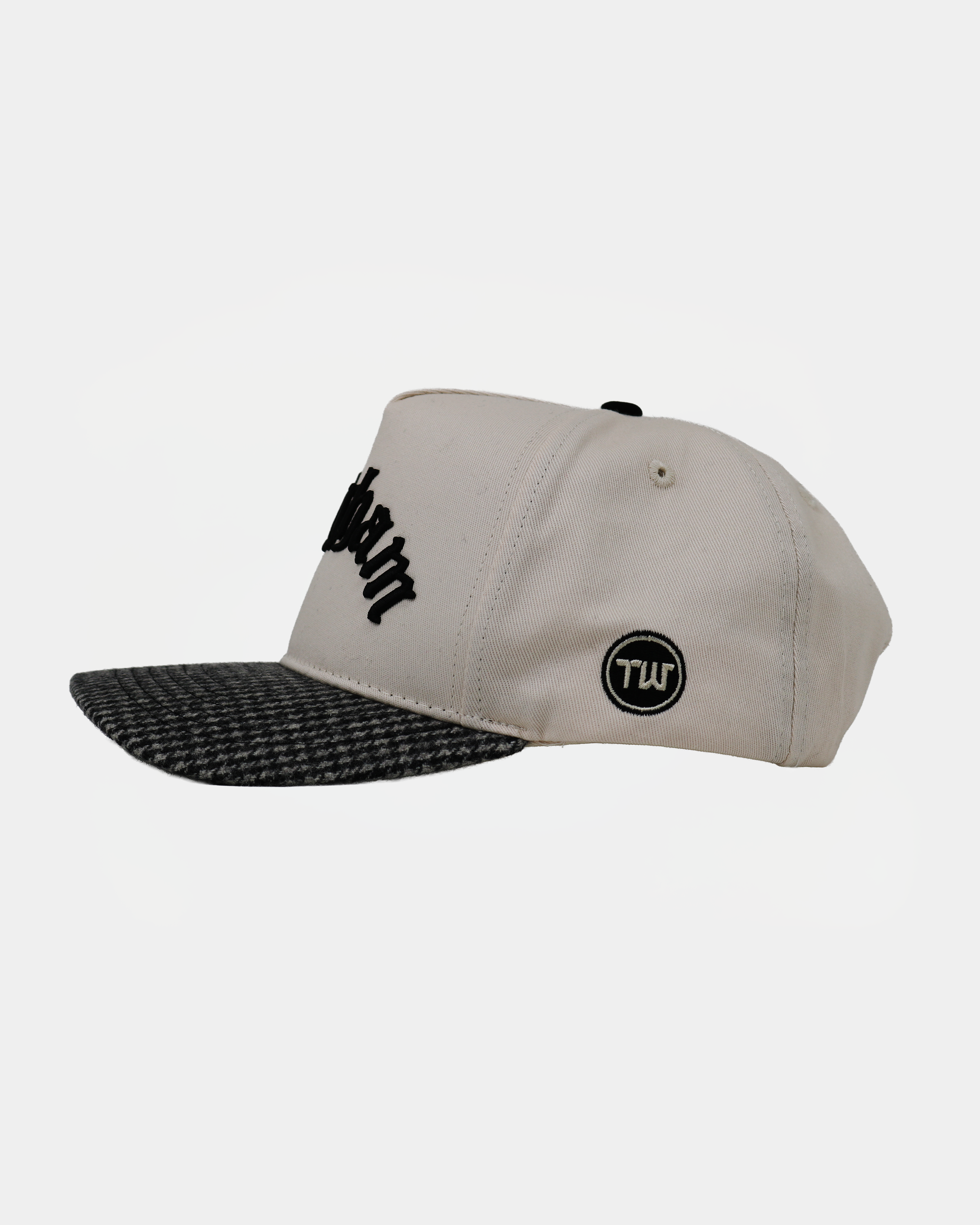 Fade Hat Natural and Houndstooth Brigham Arch