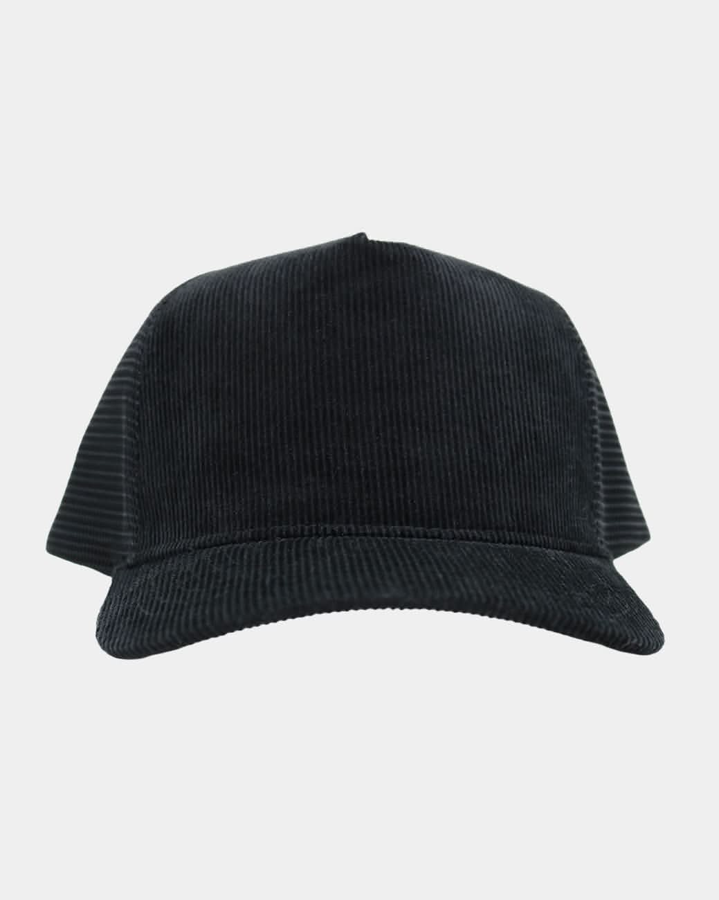 Black Cord Bunker Hat - Black